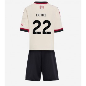 Liverpool Hugo Ekitike #22 Borta Kläder Barn 2025-26 Kortärmad (+ Korta byxor)